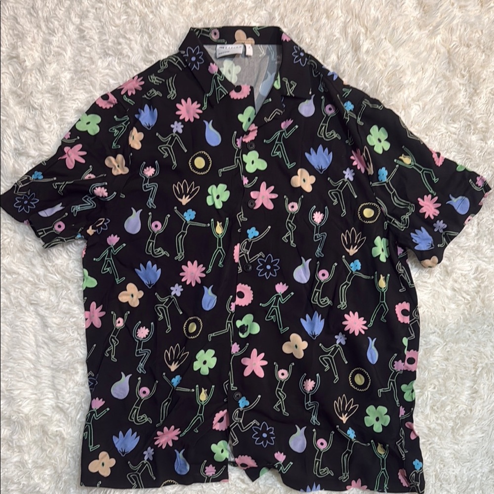 ASOS Patterned Black Shirt